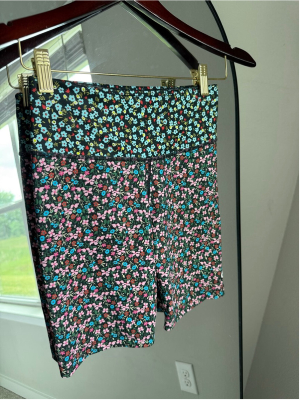 Nike One Printed Bike Short High Rise Floral Print Biker Dri-Fit Women's